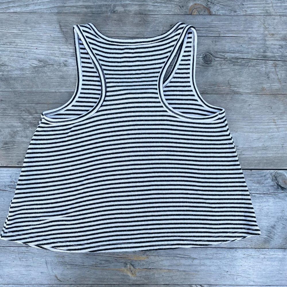 Striped Button up Tank Top - Picture 2 of 6